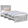 vidaXL Bettrahmen mit Kopfteil Beton Grau 90 x 200 cm Holzwerkstoff 3408889 Bild 2