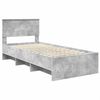 vidaXL Bettrahmen mit Kopfteil Beton Grau 90 x 200 cm Holzwerkstoff 3408889 Bild 4