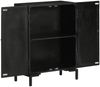 vidaXL Sideboard Schwarz 55x30x77 cm Massivholz Mango und Eisen 351645 Bild 4