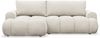 Selsey 'Ombo Mini' Ecksofa mit Schlaffunktion, Bettkasten und Plüsch-Bezug, Creme, links Bild 5