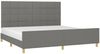 Doppelbett, Bettgestell Modernen ohne Matratze Dunkelgrau 200x200 cm Stoff d2331e Bild 3