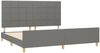 Doppelbett, Bettgestell Modernen ohne Matratze Dunkelgrau 200x200 cm Stoff d2331e Bild 4