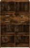 vidaXL Highboard Räuchereiche 80x42,5x124 cm Holzwerkstoff 3281389 Bild 4