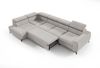 Ecksofa Schlafsofa Sofa TORONTO XL Stoff Element Schokobraun Ottomane Links Bild 2