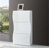 Schuhschrank >Onda< in Weiß/Hochglanz - 71x122x27cm (BxHxT) Bild 5