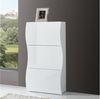 Schuhschrank >Onda< in Weiß/Hochglanz - 71x122x27cm (BxHxT) Bild 4