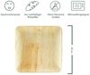 wisefood Einwegteller Palmblatt Teller quadratisch 24x24 cm, (25 St) Bild 4