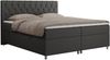 Boxspringbett Doppelbett Polsterbett Kunstlederbett mit Bettkasten - ROMA - 160x200cm - Dunkelgrau Kunstleder - H4 Bild 3