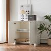 Sideboard mit Bogenmuster, goldfarbene Griffe, geräumiges Schlafzimmer und Wohnzimmer-Möbel, kompakte Anrichte, Stauraum für Bücher Bild 2