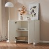 Sideboard mit Bogenmuster, goldfarbene Griffe, geräumiges Schlafzimmer und Wohnzimmer-Möbel, kompakte Anrichte, Stauraum für Bücher Bild 5