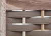 Regal HWC-K86, Standregal Wohnregal, klappbar 4 Ablagen, Holz 110cm ~ braun, Geflecht braun Bild 4