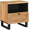 vidaXL Nachttisch 2 pcs Natur 40 x 33 x 46 cm Massivholz Mango 4018051 Bild 3