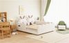 Merax Kinderbett Polsterbett, Doppelbett 140x200 Gepolstertes Plattformbett mit Kissen in Kaninchenform, Beige Bild 5
