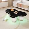 Couchtisch 95 x 62,5 x 32 cm in Wolkenform, MDF mit LED-Beleuchtung, Schwarz/Weiß Bild 3