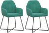 vidaXL Esszimmerstühle 2 pcs Samt (V) Türkis 55 x 50 x 84 cm 42034374 Bild 2