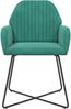 vidaXL Esszimmerstühle 2 pcs Samt (V) Türkis 55 x 50 x 84 cm 42034374 Bild 3