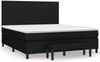 vidaXL Boxspringbett mit Matratze Schwarz 160x200 cm Stoff 3136447 Bild 2