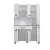 Küchenbuffet >Essential 22< in Weiss / Alu - 120x185x40cm (BxHxT) Bild 5