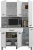Küchenbuffet >Essential 22< in Weiss / Alu - 120x185x40cm (BxHxT) Bild 2