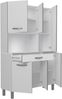 Küchenbuffet >Essential 22< in Weiss / Alu - 120x185x40cm (BxHxT) Bild 4