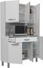 Küchenbuffet >Essential 22< in Weiss / Alu - 120x185x40cm (BxHxT) Bild 3