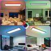 ZMH LED Panel 100x25 Dimmbar Deckenpanel RGB Backlight Farbwechsel Büro Lang Deckenleuchte Flach mit Fernbedienung Groß Bürolampe 24W Schwarz Rechteckig Deckenlampe für Spielzimmer Wohnzimmer Bild 5
