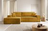 Selsey 'Farese ' Ecksofa mit Cordbezug, Schlaffunktion und Stauraum, Senfgelb, links Bild 2