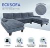 GUNJI Ecksofa Großes U-förmiges Sofas hoch belastbar mit 4 Kissen 292cm*138cm*86cm, Schnelle Montage von großen Sofas in 20 Minuten Bild 4