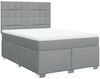 vidaXL Boxspringbett mit Matratze Hellgrau 140x190 cm Stoff 3292783 Bild 3