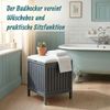 Relaxdays Wäschekorb zum Sitzen Walnussholz Bild 2