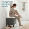 Relaxdays Wäschekorb zum Sitzen Walnussholz Bild 5