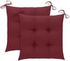 vidaXL Schaukelstuhl mit Weinrotem Kissen Massivholz Teak 3062781 Bild 2