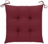 vidaXL Schaukelstuhl mit Weinrotem Kissen Massivholz Teak 3062781 Bild 3
