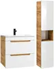 Vente-unique - ARUBA Bathroom furniture set Holz, Platte BeigeWeiß - B 46 cm x H 59 cm x L 60 cm Bild 2