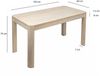 FINEBUY Esstisch FB115622 Esszimmertisch Küchentisch 6 Personen Holztisch Esszimmer (Natürliches Holzdesign mit klarer Form), Kompakte Tischlösung für kleine Essbereiche Bild 3