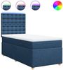 vidaXL Boxspringbett mit Matratze Blau 90x200 cm Stoff 3293483 Bild 2
