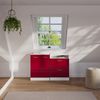 Dachschrägenschrank-Set Rion Rot Hochglanz 2er Set Vicco Bild 3