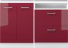 Dachschrägenschrank-Set Rion Rot Hochglanz 2er Set Vicco Bild 5
