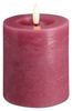 Moods & More LED-Rustik-Blockkerze in Vintage Rose mit Schmelzeffekt – Ø 7 4 cm x H 10 cm Bild 1