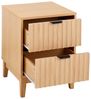 Calicosy 'BOLOGNE' Nachttisch mit 2 Schubladen H52 cm - helles Holzdekor - Helles Holz Bild 5