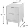 Calicosy 'BOLOGNE' Nachttisch mit 2 Schubladen H52 cm - helles Holzdekor - Helles Holz Bild 4