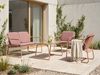Lounge Set mit Tisch 4-Sitzer CALASCIO Braun Metall Bild 3