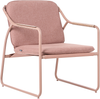 Lounge Set mit Tisch 4-Sitzer CALASCIO Braun Metall Bild 4