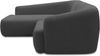 DOMO. collection Ecksofa 100 026, kleine Couch in L-Form, mit Taschenfederkern, organische Form, Sofa, Polsterecke, Eckcouch, Polstergarnitur 216 x 196 x 76 cm (BxTxH), dunkelgrau Bild 3