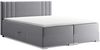 MEBLINI Boxspringbett ALBA 140x200 cm mit Bettkasten - H3B/Grau Samt Polsterbett - Doppelbett mit Topper & Bonellfederkern-Matratze Bild 2
