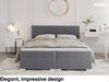 MEBLINI Boxspringbett ALBA 140x200 cm mit Bettkasten - H3B/Grau Samt Polsterbett - Doppelbett mit Topper & Bonellfederkern-Matratze Bild 3