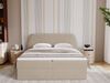 GRAINGOLD Bogota Boxspringbett 160x200, Doppelbett mit groß Bettkästen, Velour-Stoff, Schwarz Beige Bild 3