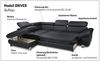 COTTA Ecksofa Driver L-Form, mit Kopfteilverstellung, wahlweise mit Bettfunktion & Bettkasten Bild 3