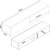 Fernsehschrank Toivakka 135x31x25cm Schwarz / Eiche [en. casa] Bild 5