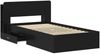 vidaXL Bettgestell mit Stauraum Schwarz 75 x 190 cm Holzwerkstoff 3433696 Bild 3